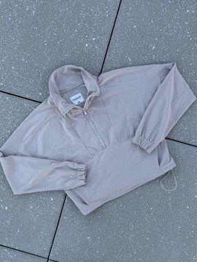 Abercrombie & Fitch Cropped Quarter Zip XS Soft A&F Athleisure Top